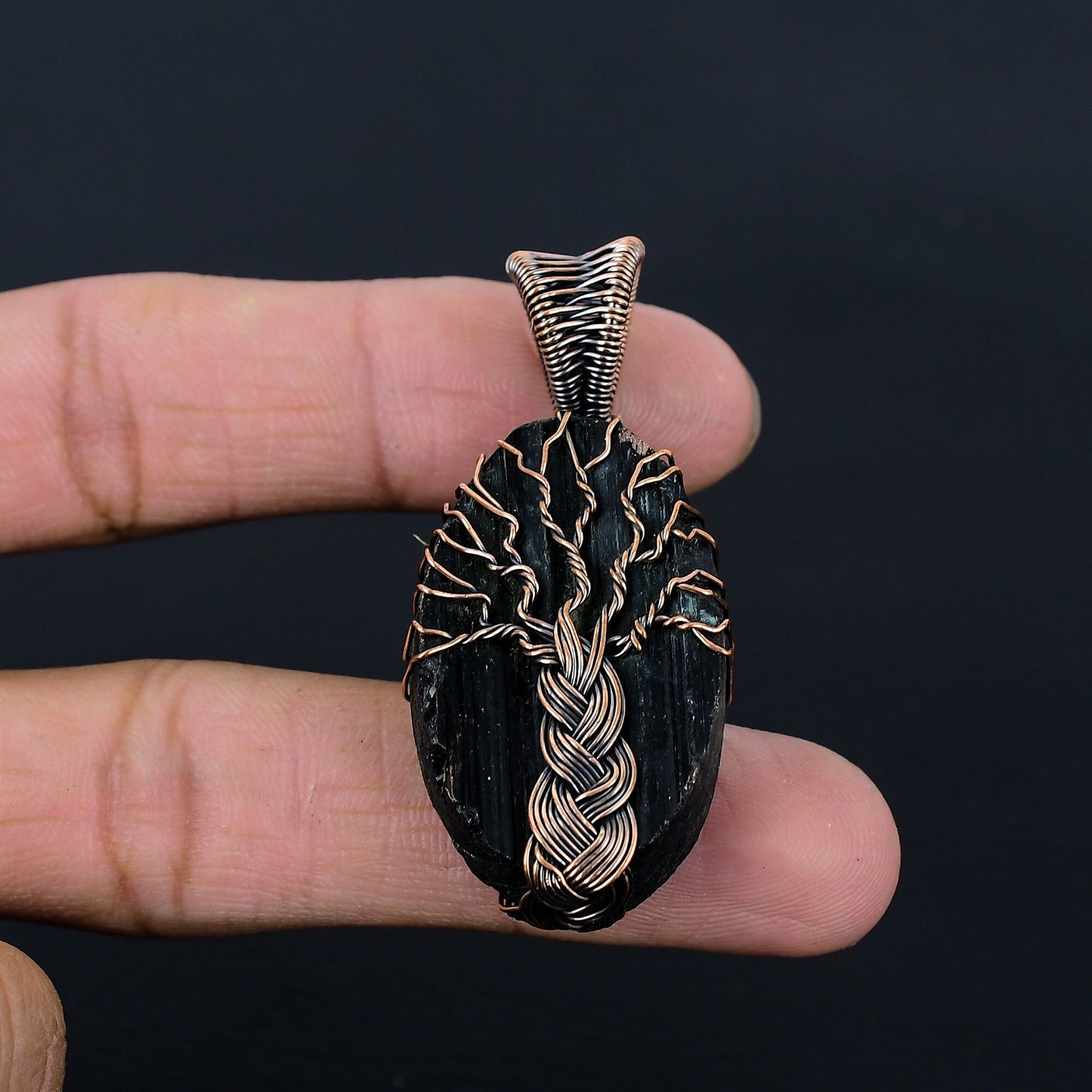 Black Tourmaline Gemstone Pendant