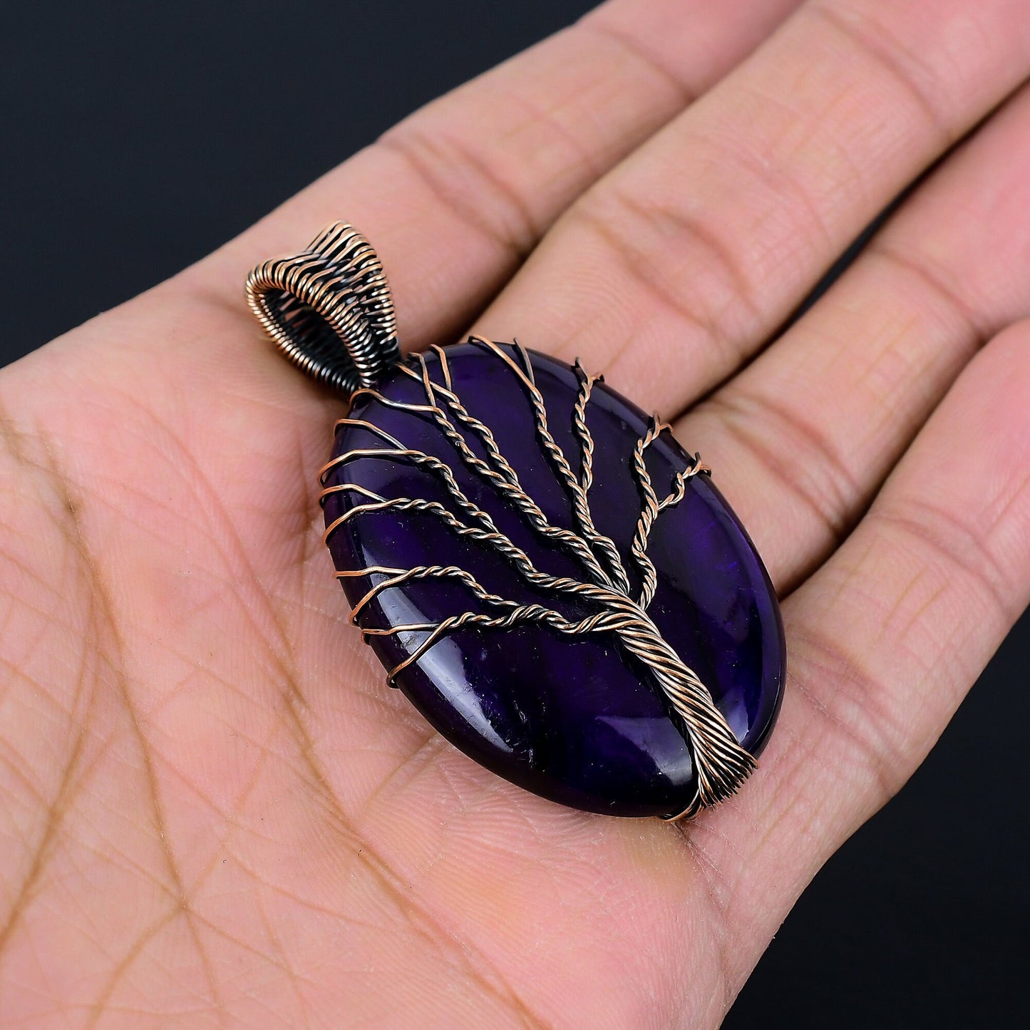 Purple Flash Labradorite Gemstone Pendant