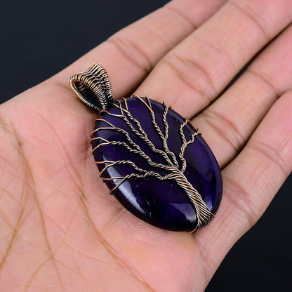 Purple Flash Labradorite Gemstone Pendant
