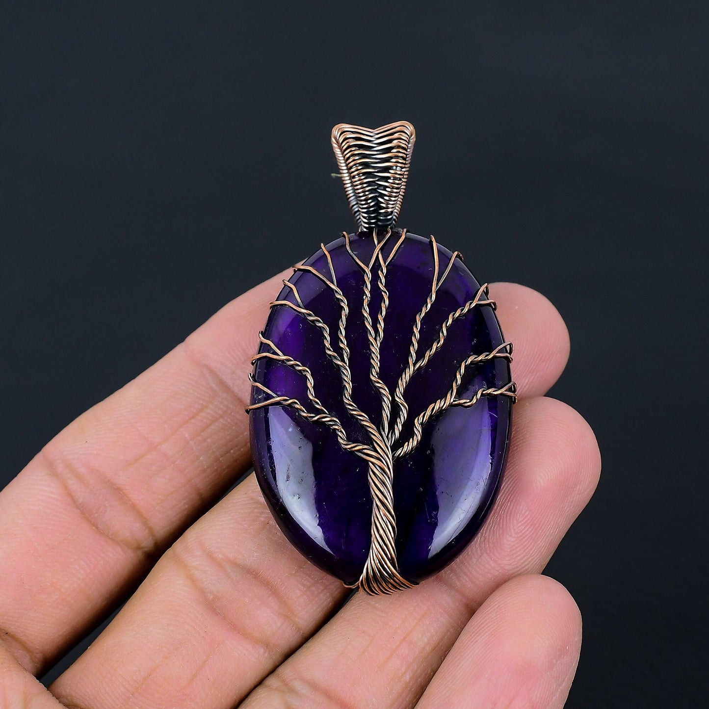 Purple Flash Labradorite Gemstone Pendant