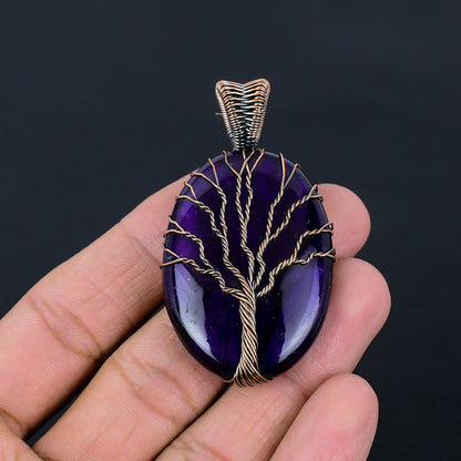 Purple Flash Labradorite Gemstone Pendant