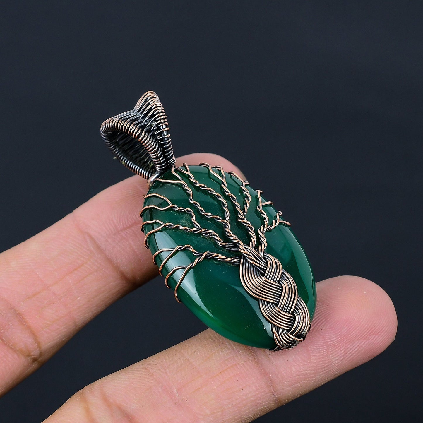 Green Onyx Gemstone Pendant
