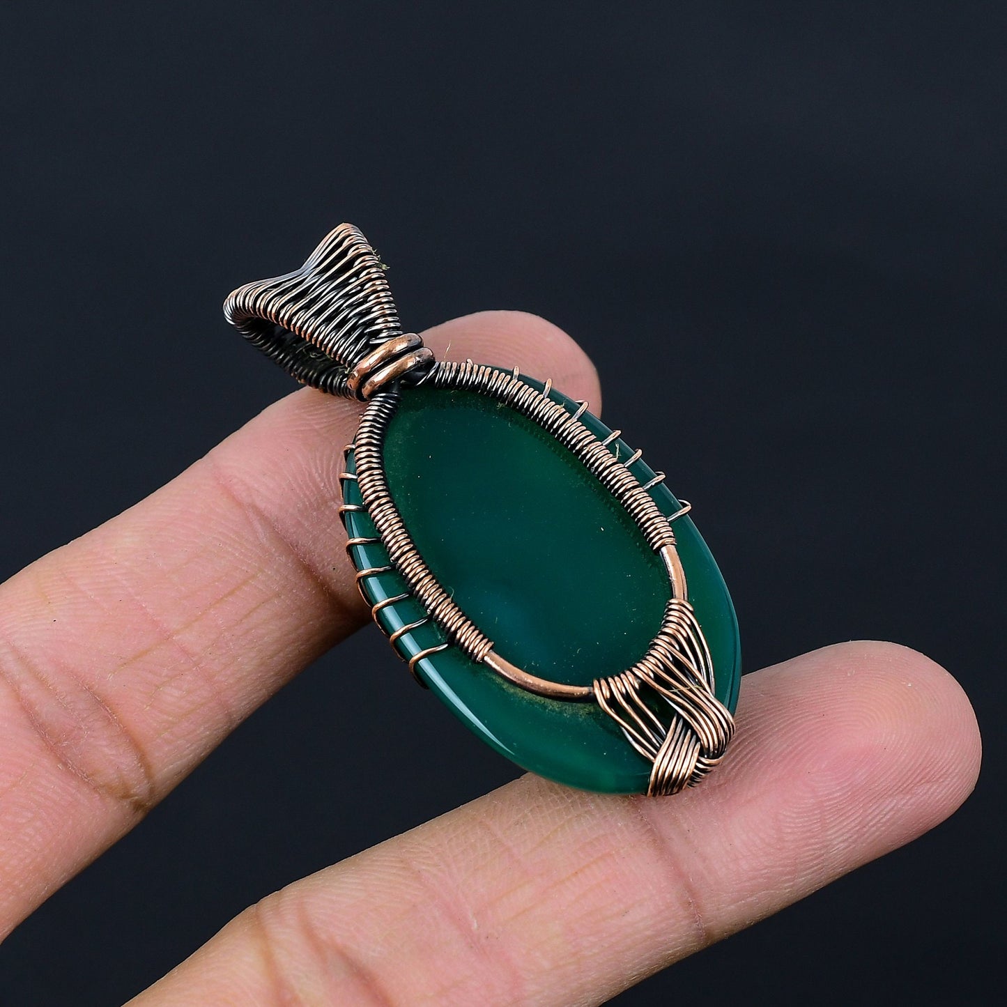 Green Onyx Gemstone Pendant
