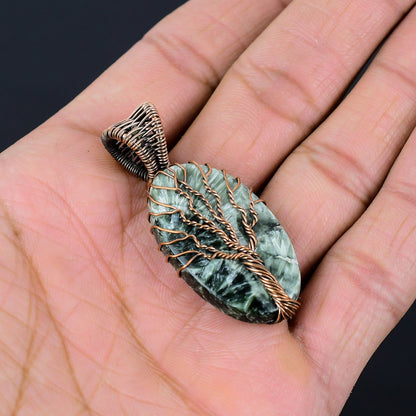 Green Seraphinite Gemstone Pendant