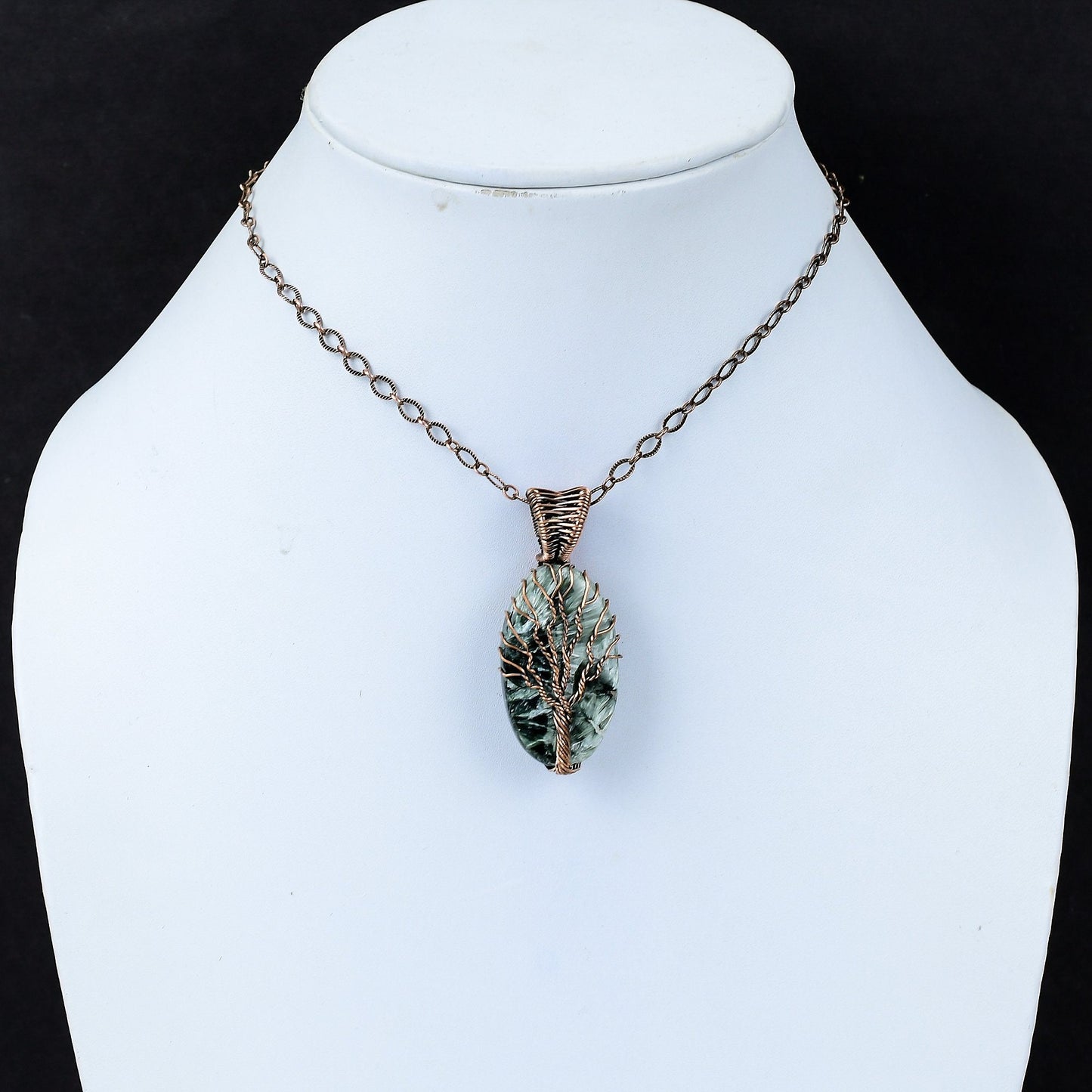 Green Seraphinite Gemstone Pendant