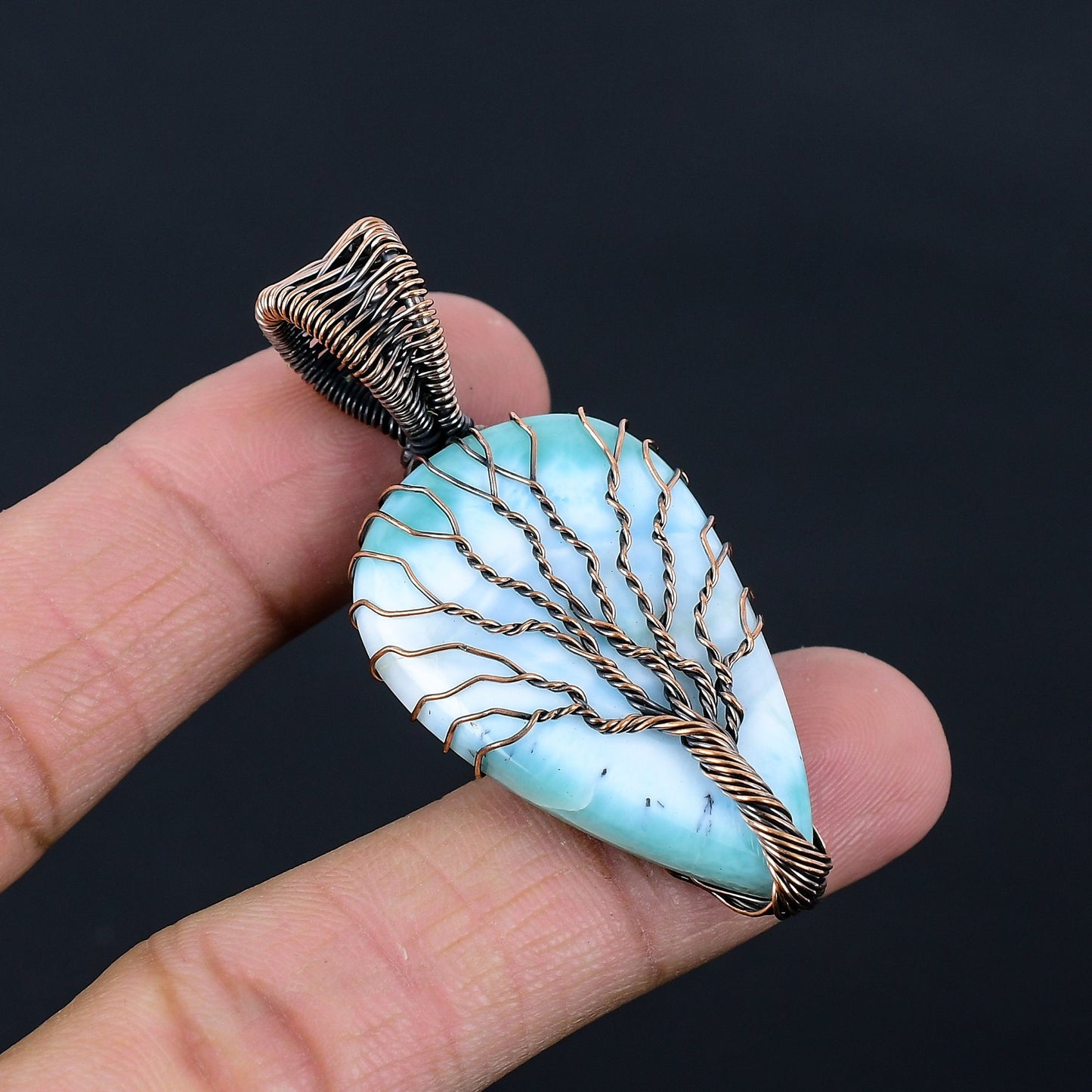 Blue Larimar Gemstone Pendant