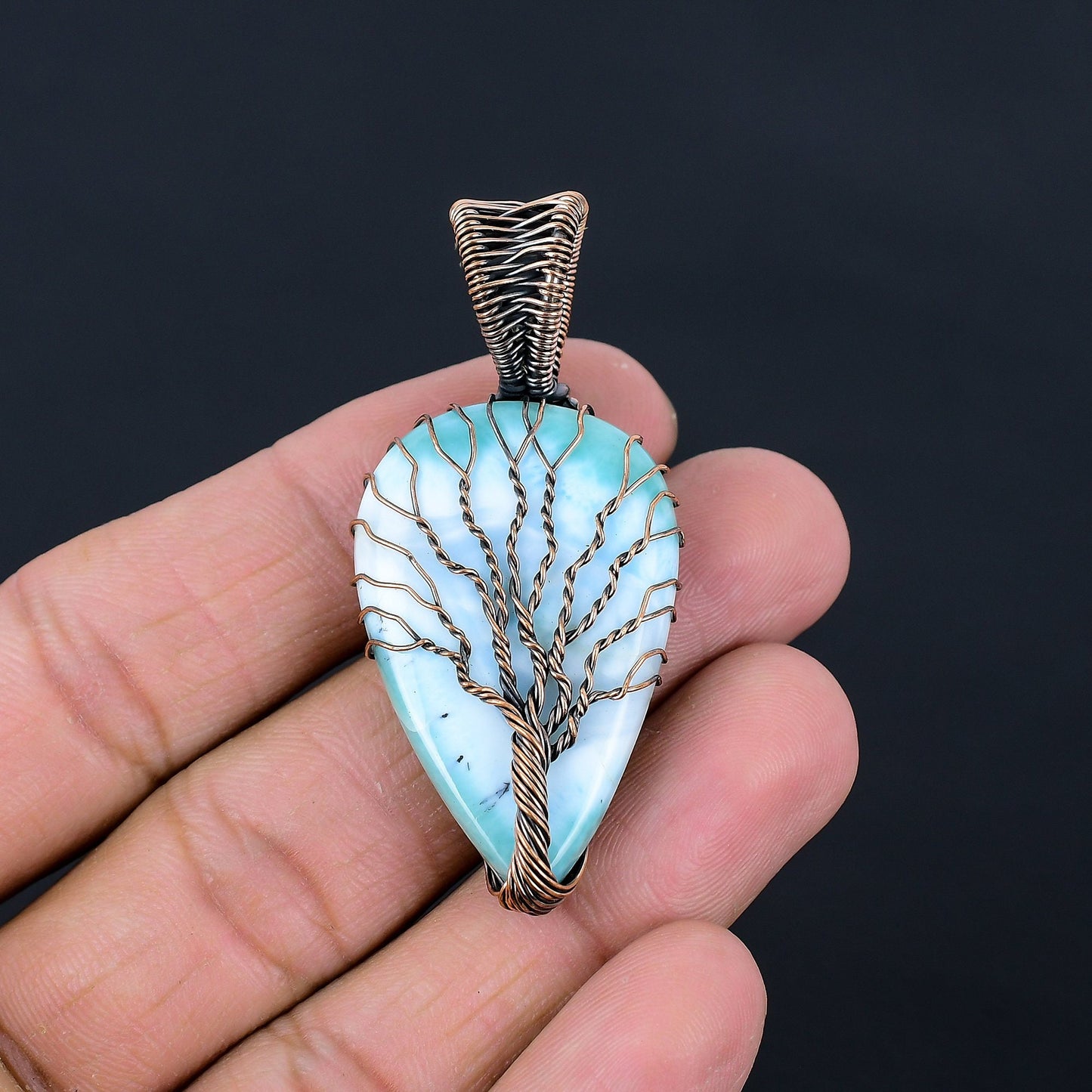 Blue Larimar Gemstone Pendant