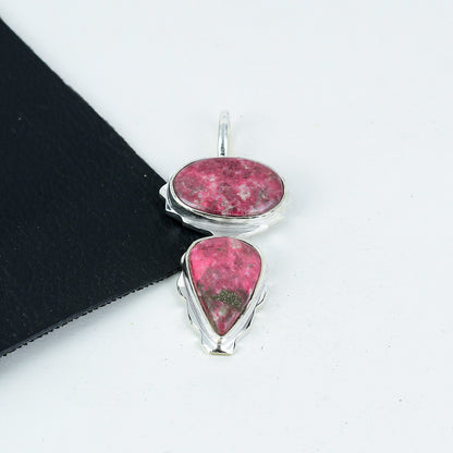 Pink Rhodonite Gemstone Pendant