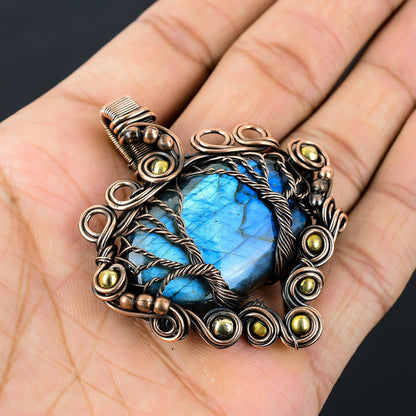 Blue Labradorite Gemstone Pendant