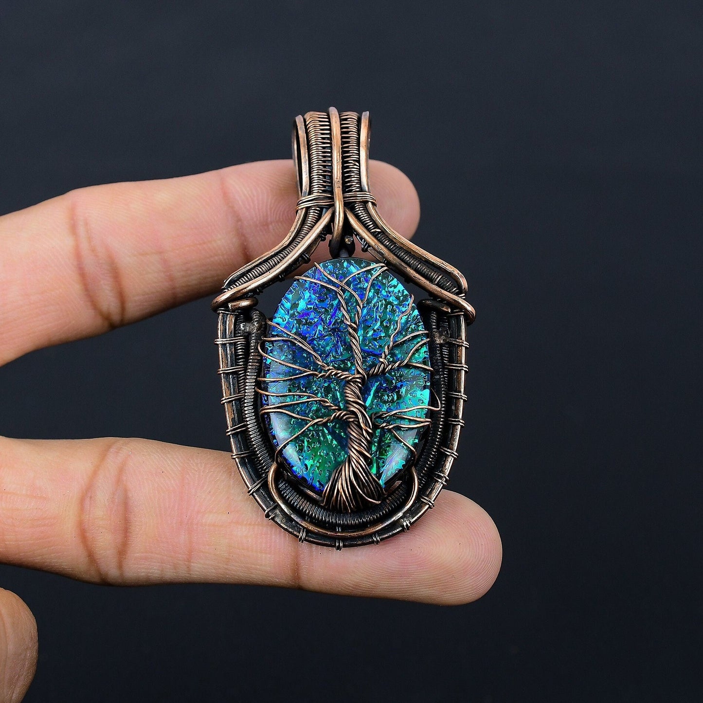 Blue Opal Gemstone Pendant