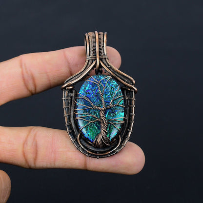 Blue Opal Gemstone Pendant