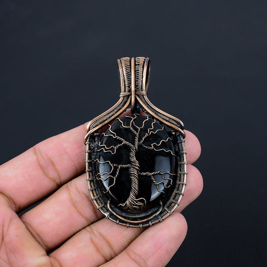 Black Onyx Gemstone Pendant