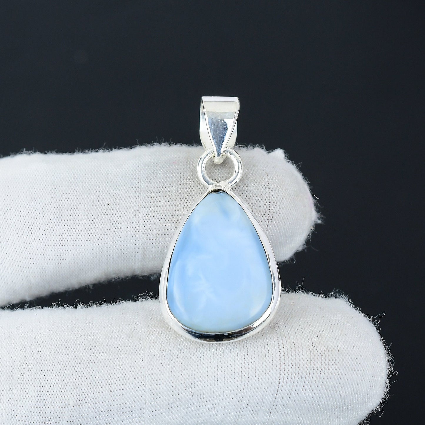 Blue Owyhee Opal Gemstone Pendant
