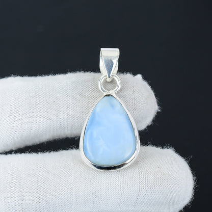 Blue Owyhee Opal Gemstone Pendant