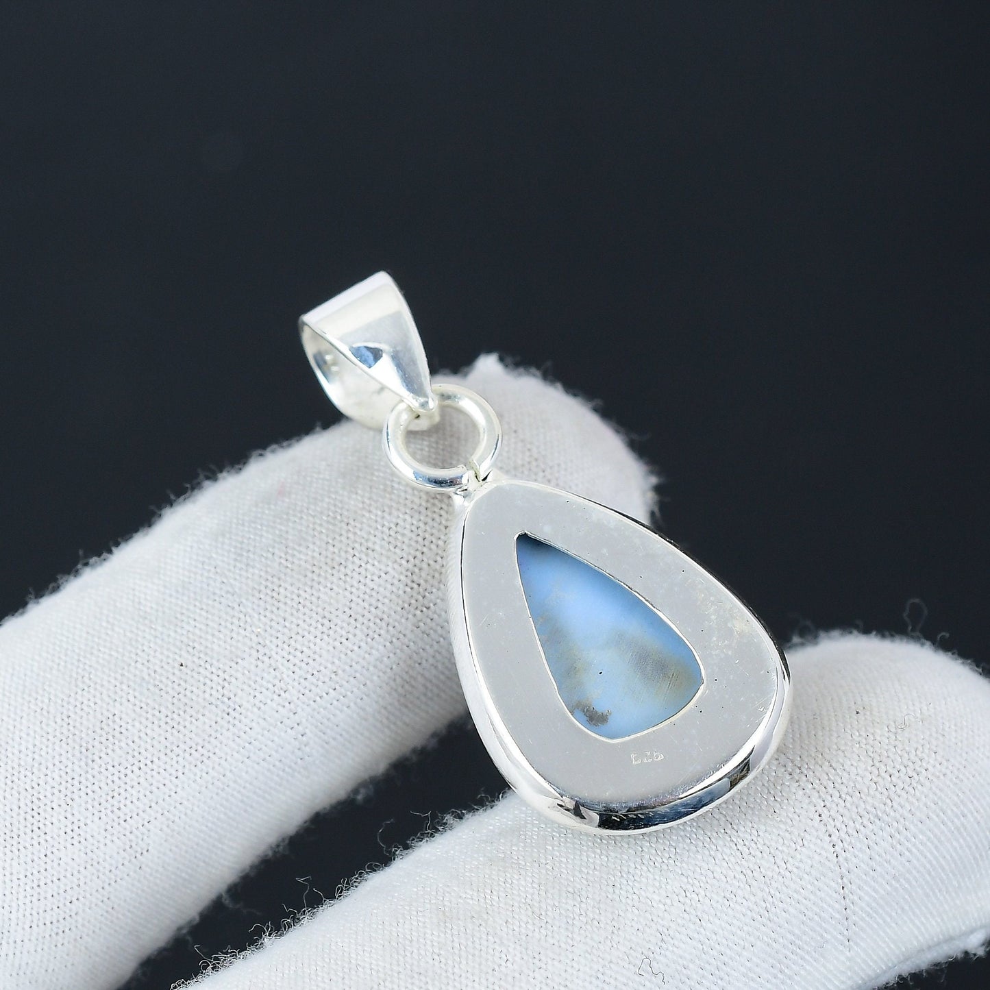 Blue Owyhee Opal Gemstone Pendant