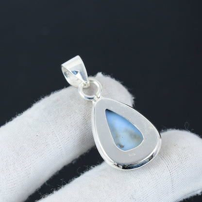 Blue Owyhee Opal Gemstone Pendant
