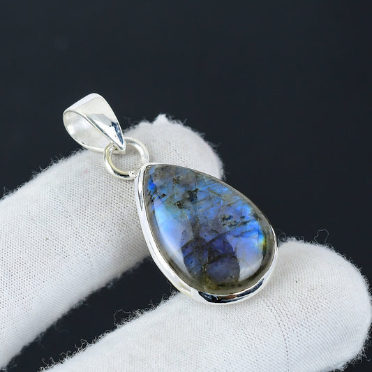 Blue Labradorite Gemstone Pendant