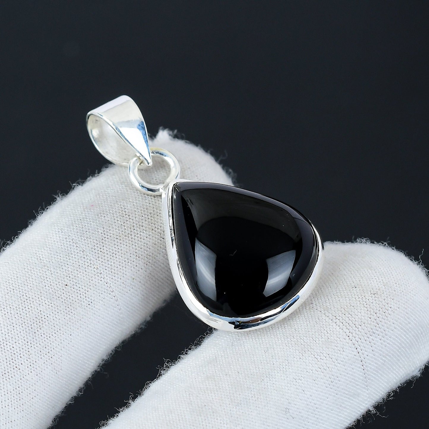 Black Onyx Gemstone Pendant