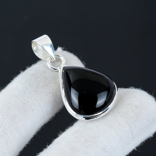 Black Onyx Gemstone Pendant