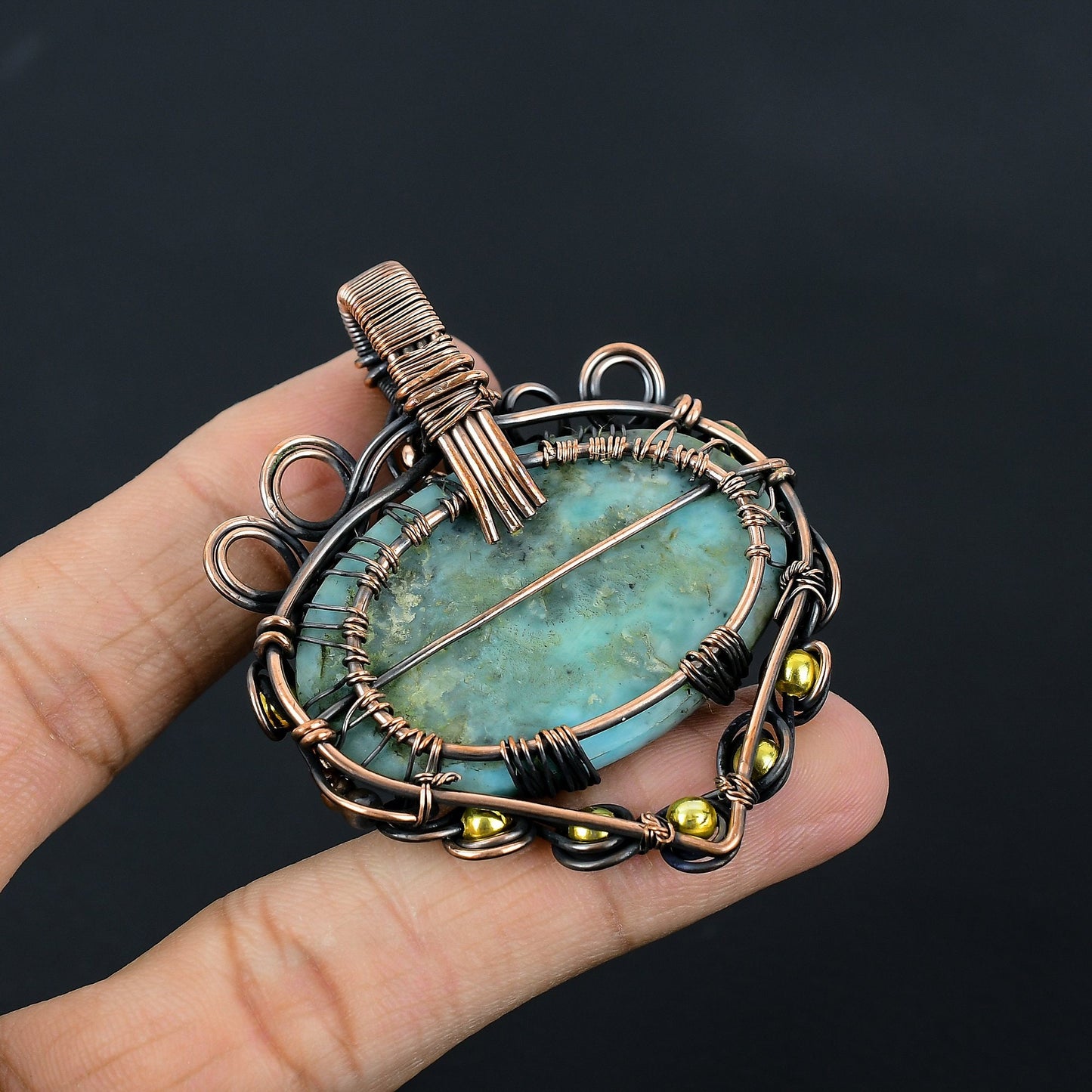 Blue Larimar Gemstone Pendant