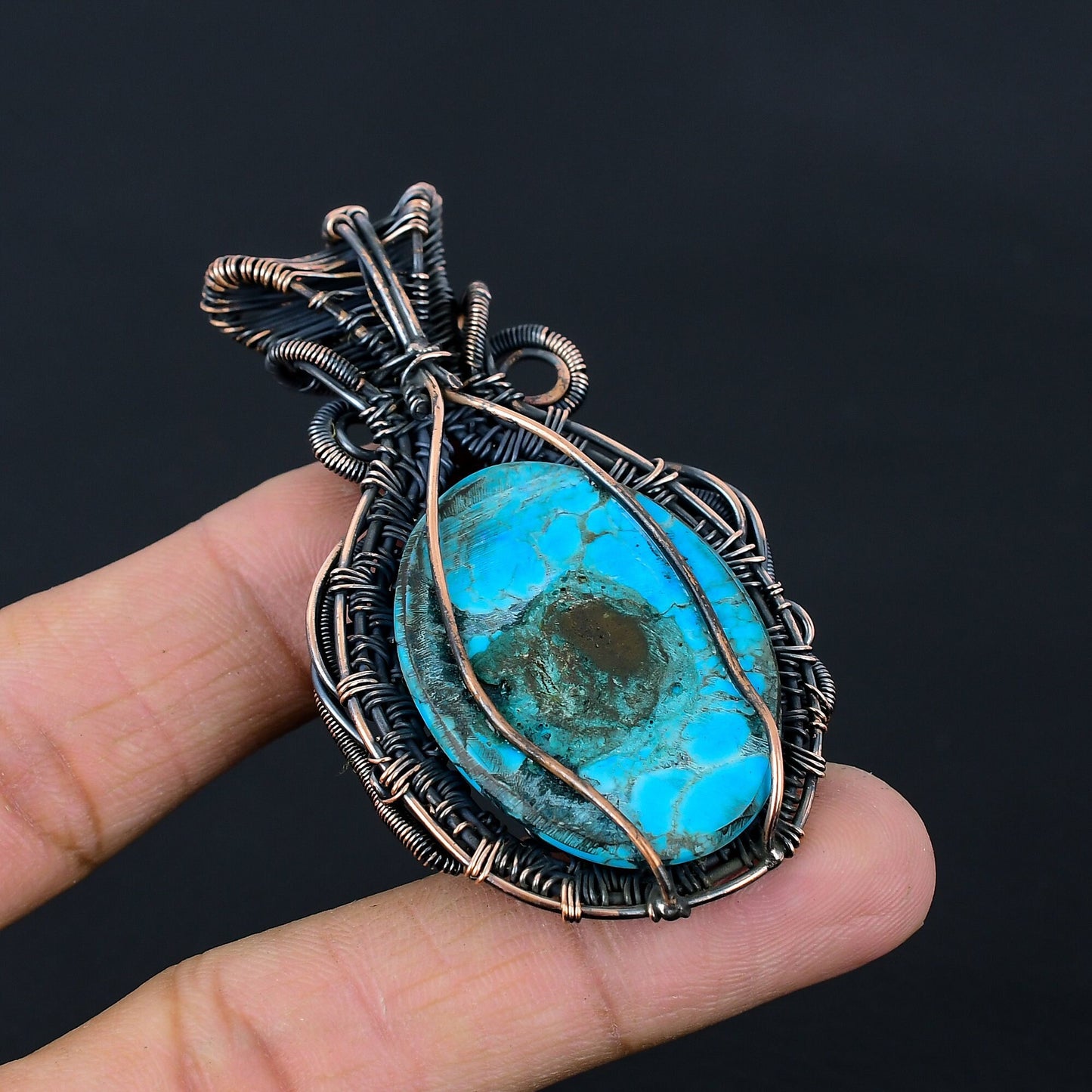 Turquoise Tree of Life Gemstone Pendant