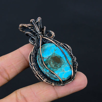 Turquoise Tree of Life Gemstone Pendant