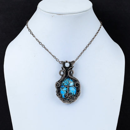 Turquoise Tree of Life Gemstone Pendant