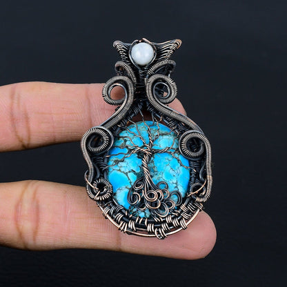 Turquoise Tree of Life Gemstone Pendant