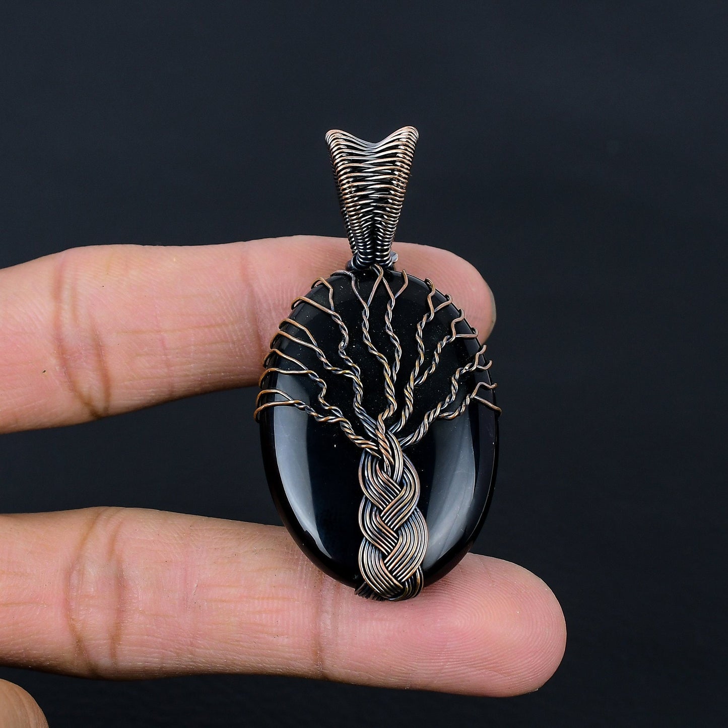 Black Onyx Gemstone Pendant