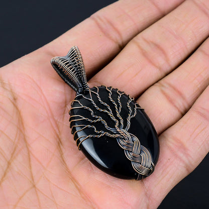 Black Onyx Gemstone Pendant