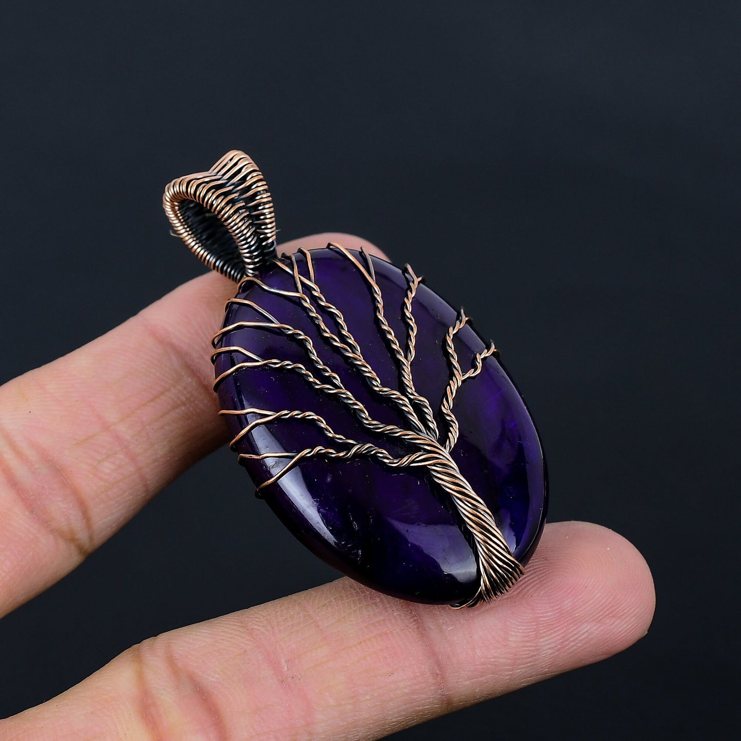 Purple Flash Labradorite Gemstone Pendant