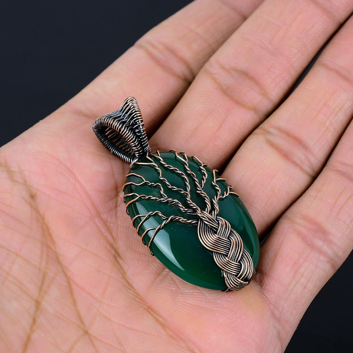 Green Onyx Gemstone Pendant