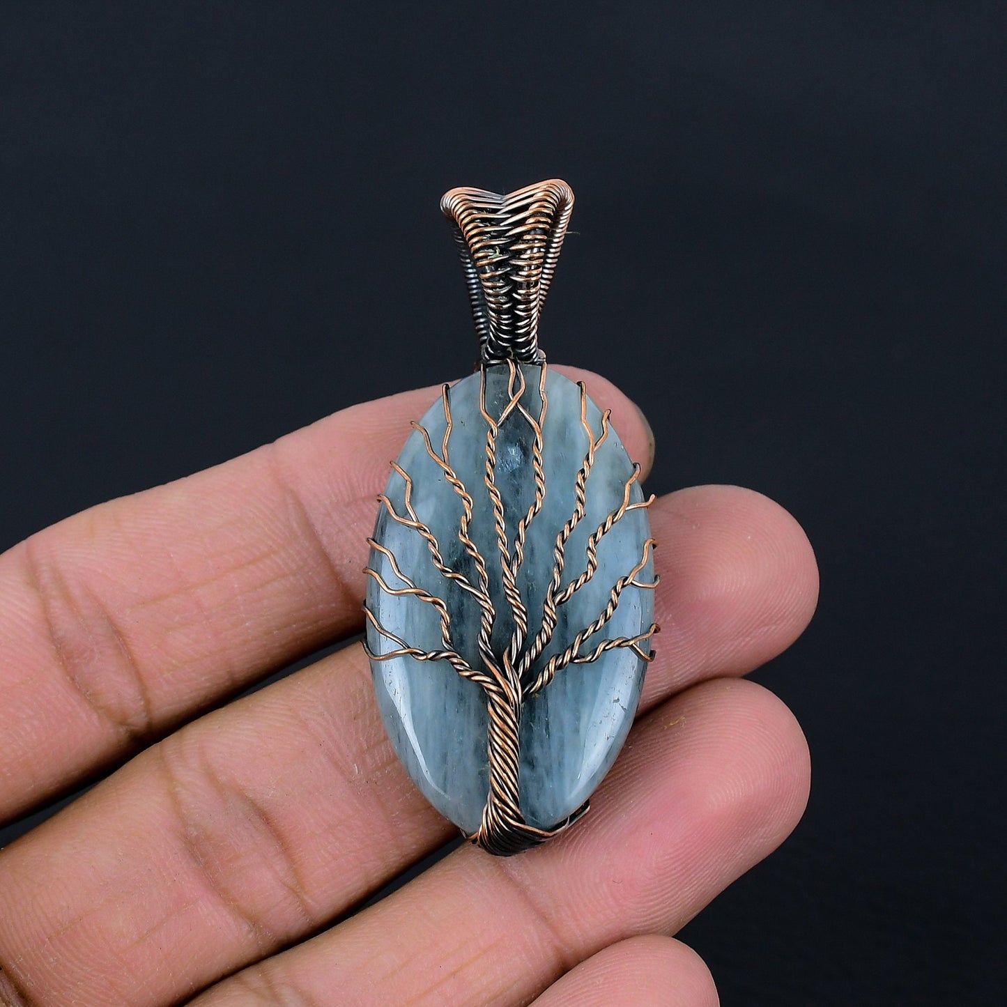 Aquamarine Blue Gemstone Pendant