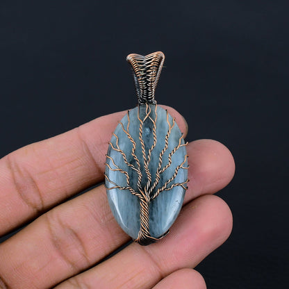 Aquamarine Blue Gemstone Pendant