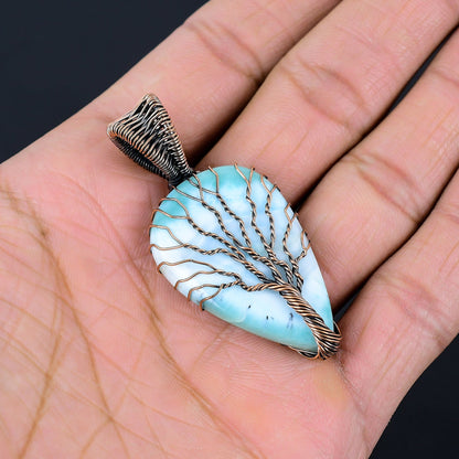 Blue Larimar Gemstone Pendant