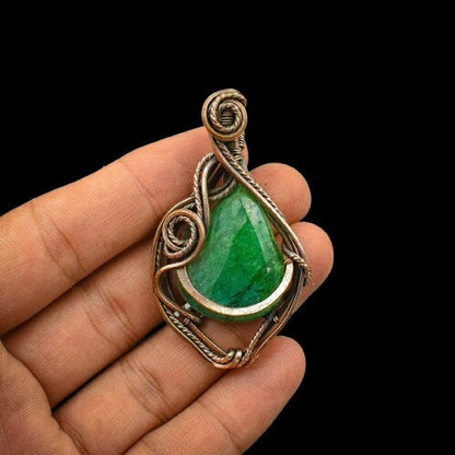 Green Emerald Gemstone Pendant