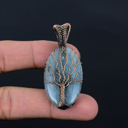 Aquamarine Blue Gemstone Pendant