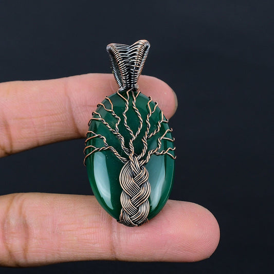 Green Onyx Gemstone Pendant