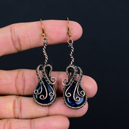 Blue Sodalite Gemstone Earrings