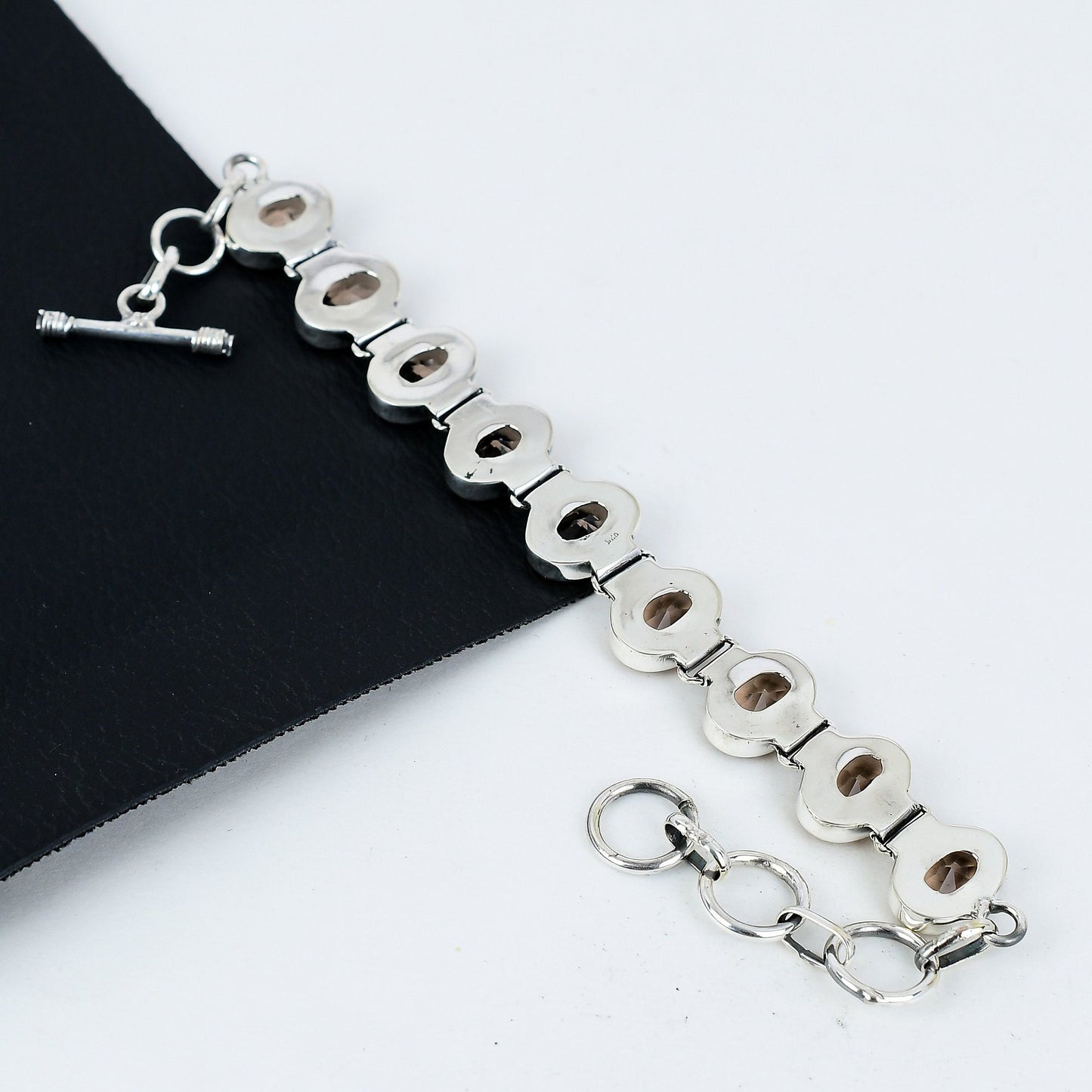 Peach Morganite Sterling Silver Bracelet