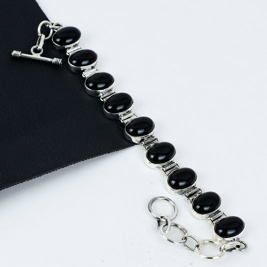 Black Onyx Gemstone Bracelet