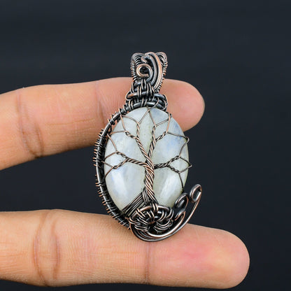 Rainbow Moonstone Gemstone Pendant