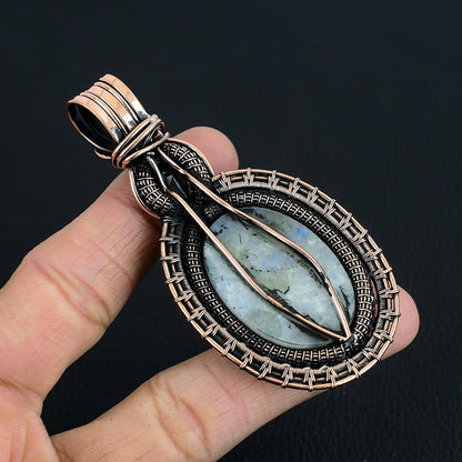 Copper Moonstone Gemstone Pendant