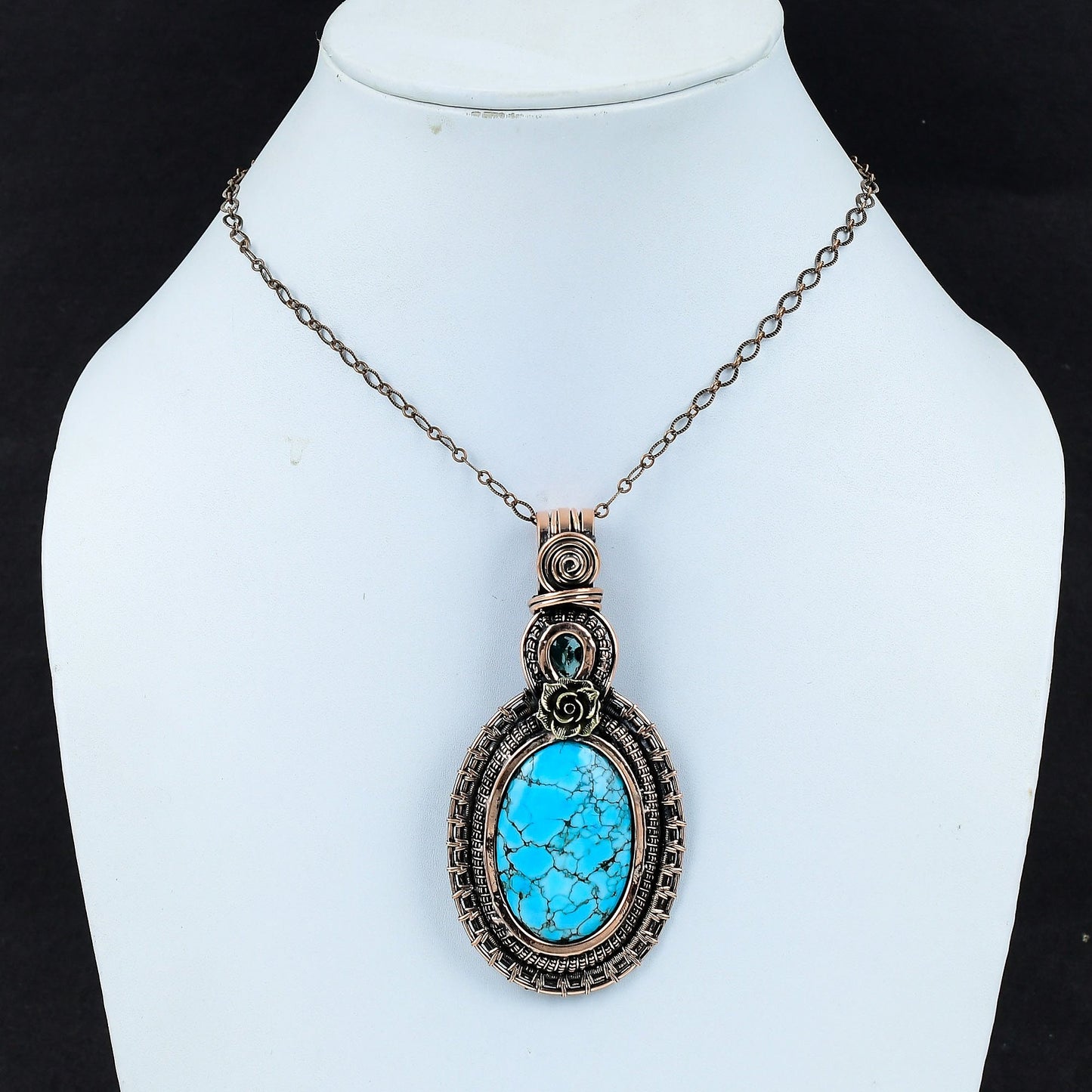 Turquoise Blue Topaz Gemstone Pendant