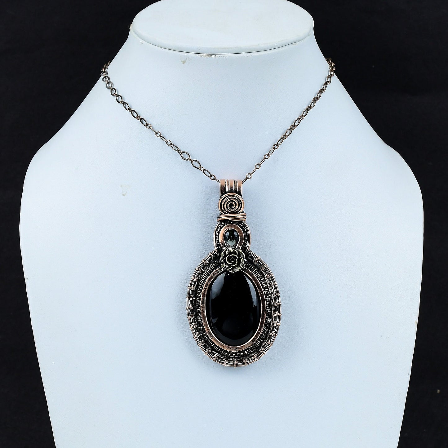 Black Onyx Gemstone Pendant