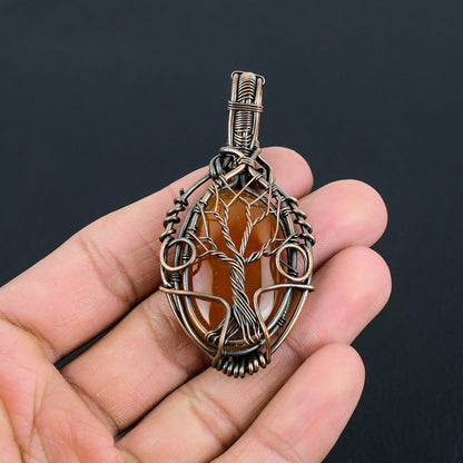Red Carnelian Gemstone Pendant