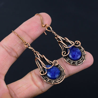 Blue Sapphire Gemstone Earrings