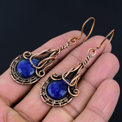 Blue Sapphire Gemstone Earrings