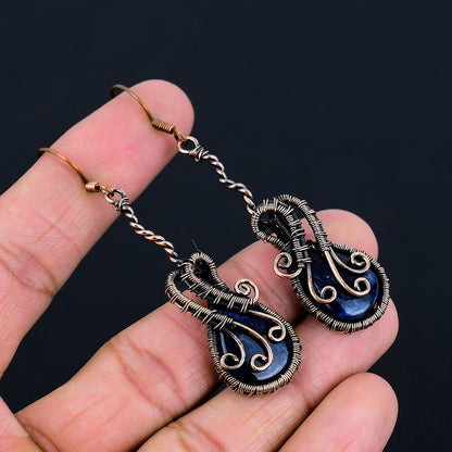 Blue Sodalite Gemstone Earrings