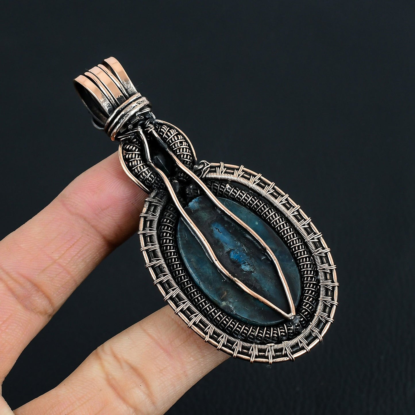 Neon Blue Apatite Gemstone Pendant